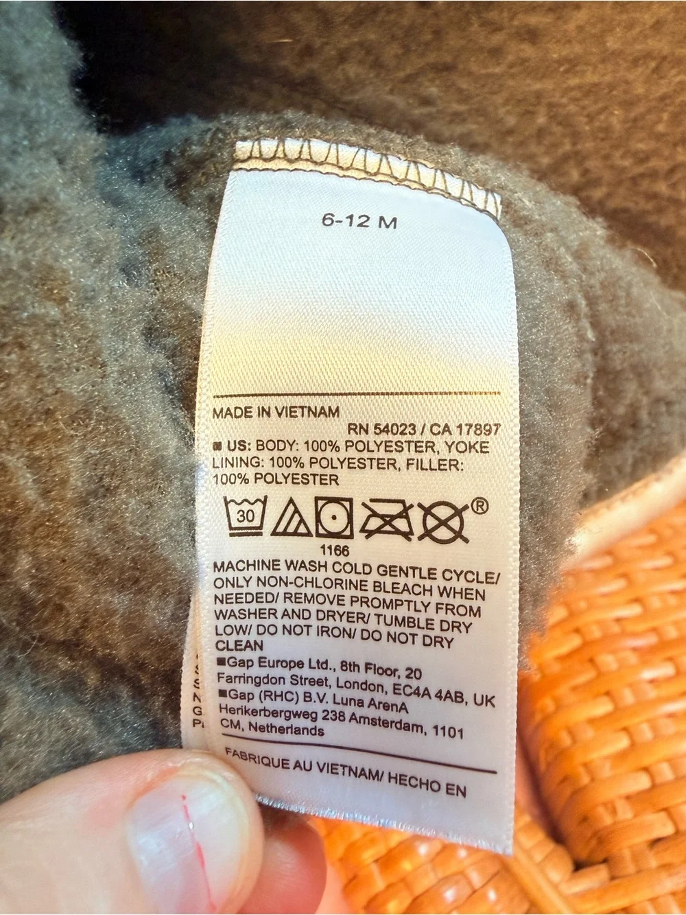 OLD NAVY | Unisex Cozy Sherpa Hybrid Zip Jacket for Baby 6-12 M